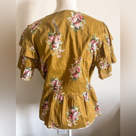 NWT Madewell Corsage Floral Peplum Blouse | Size 12 - Picture 11 of 13